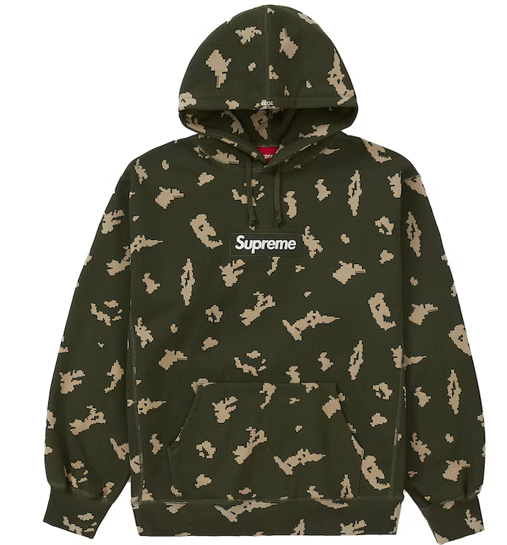 Supreme Box Logo Hooded Sweatshirt FW21 Olive Russian Camo Dropdayz