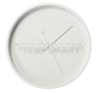 Load image into Gallery viewer, Virgil Abloh x IKEA MARKERAD &quot;TEMPORARY&quot; Wall Clock White
