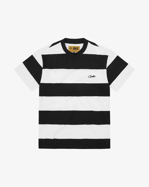 Corteiz Striped Tee Navy