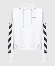 Load image into Gallery viewer, Off-White Diagonal Sleeve Small Logo Hoodie White
