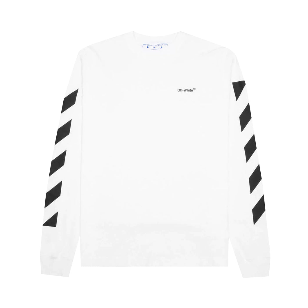 Off White Diagonal Helvetica Skate L/S White