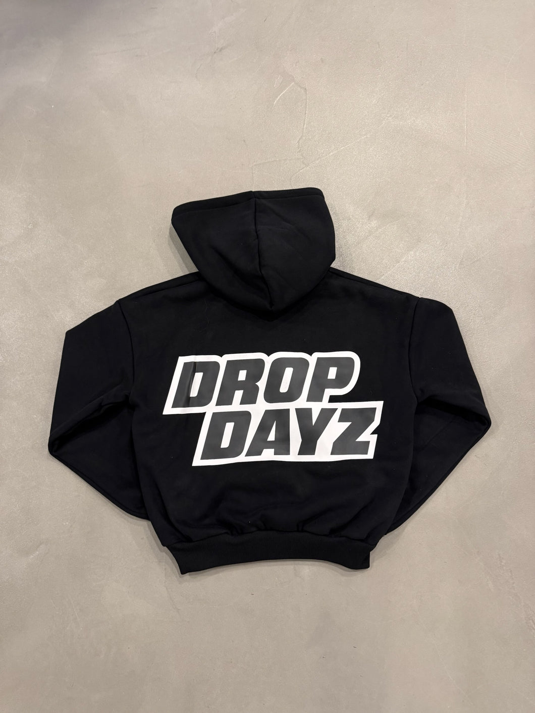 Dropdayz Cropped Logo Hoodie Black