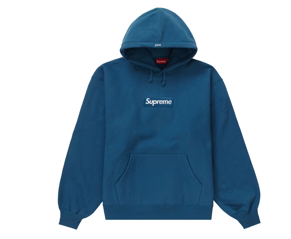 Supreme Box Logo Hooded Sweatshirt (FW23) Blue