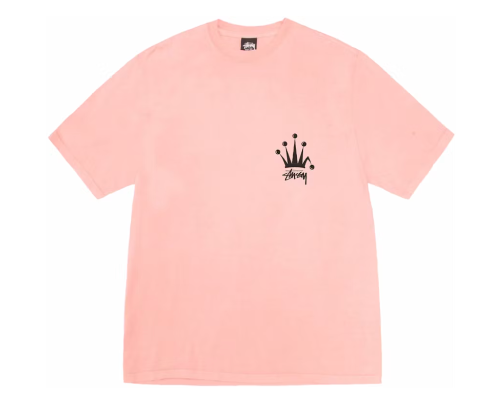 Stussy Regal Crown Pigment Dyed T-shirt Coral