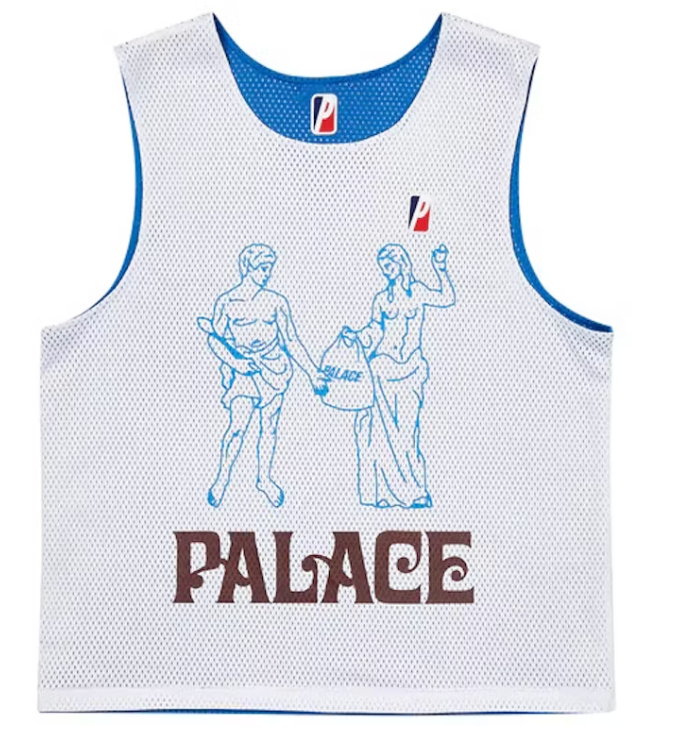 Palace Mesh Practice Vest White/Blue