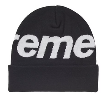 Load image into Gallery viewer, Supreme Big Logo Beanie (FW24) Black
