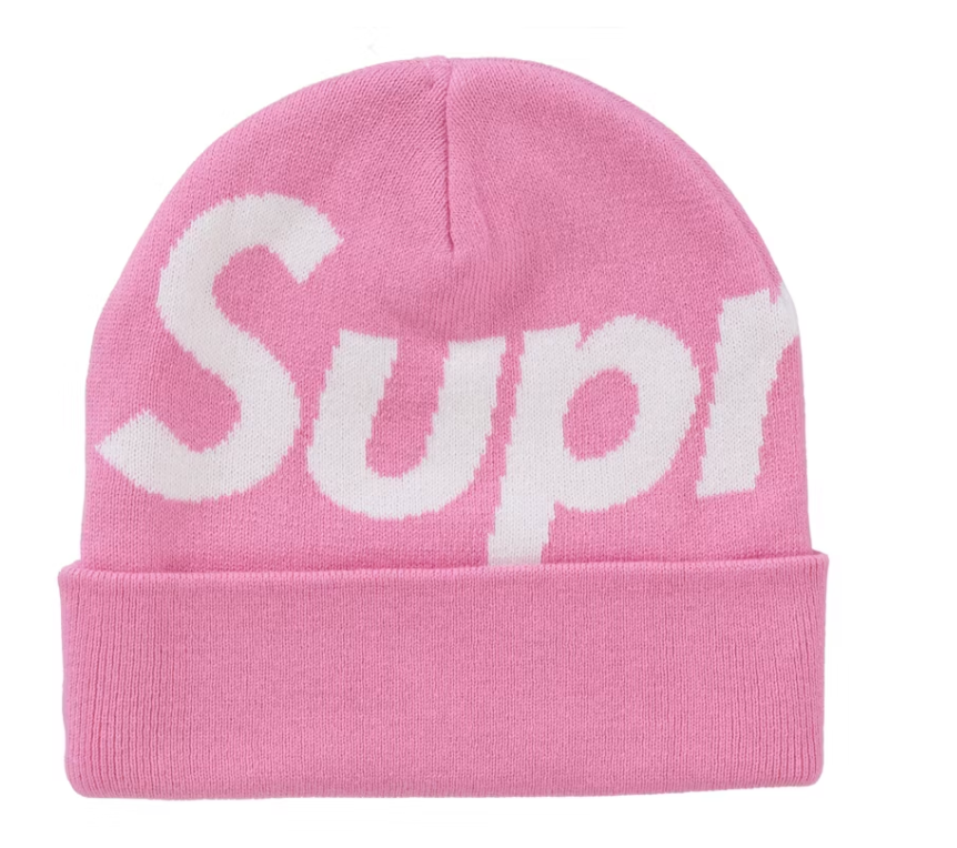 Supreme Big Logo Beanie (FW24) Pink