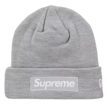 Load image into Gallery viewer, Supreme New Era Box Logo Beanie (FW24) Heather Grey
