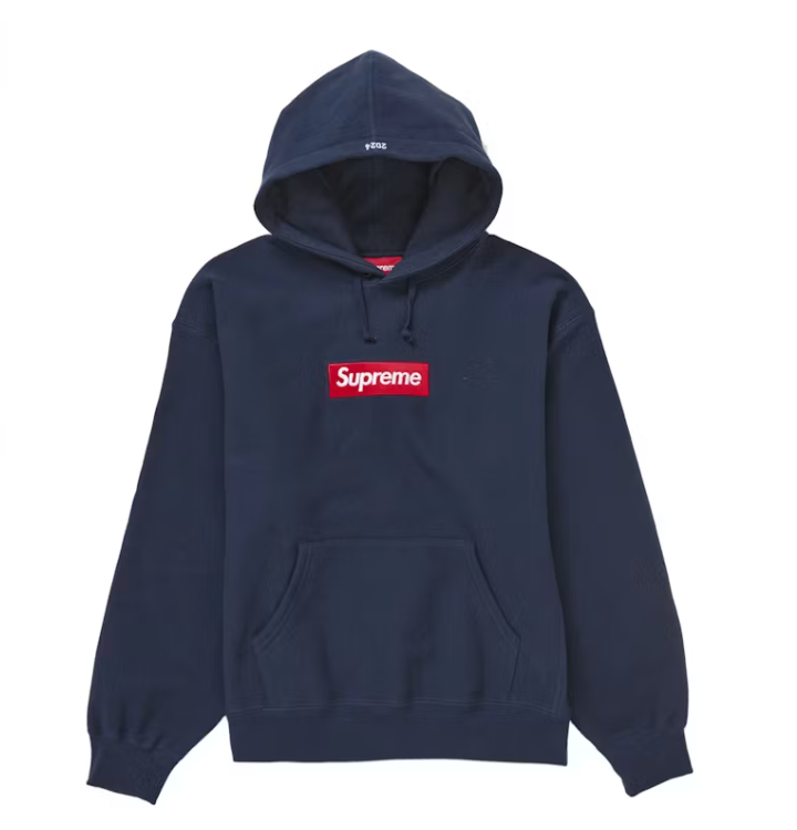 Supreme Box Logo Hooded Sweatshirt Sweatshirt (FW24) Navy