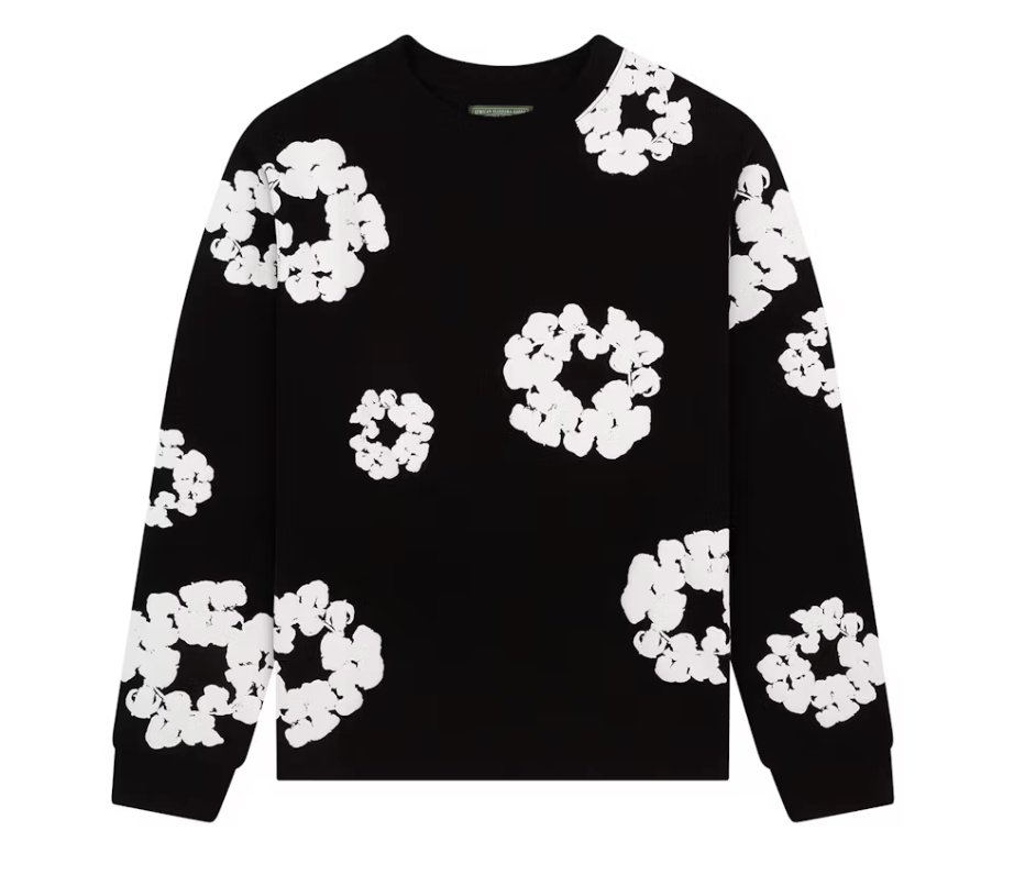 Denim Tears Crewneck Cotton Wreath Black