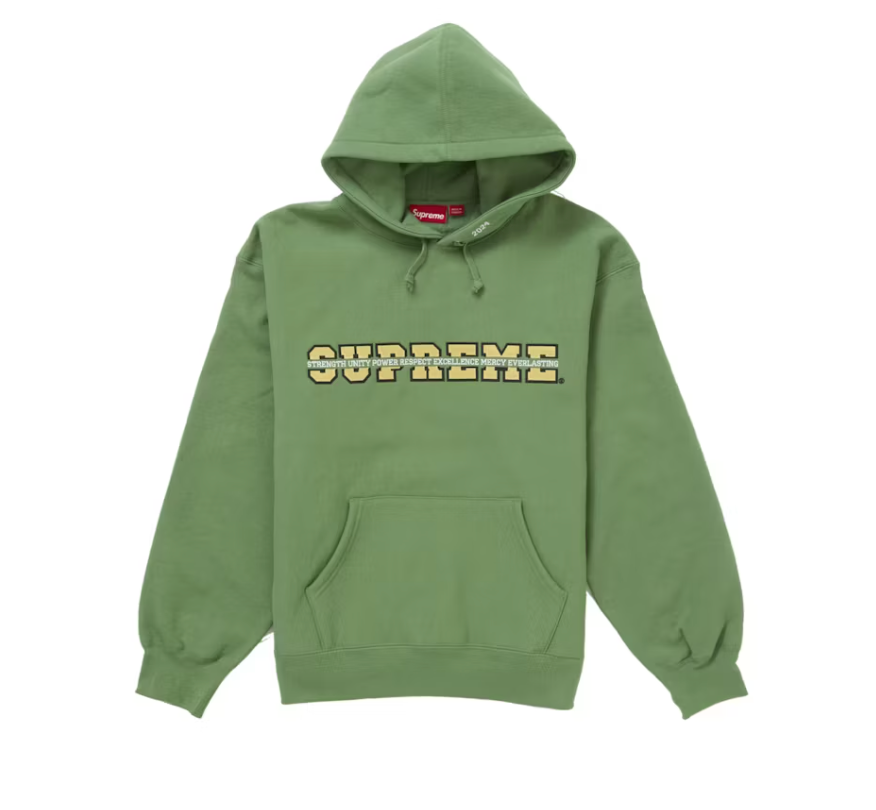 Supreme Collegiate Acronym Hooded Sweatshirt Green