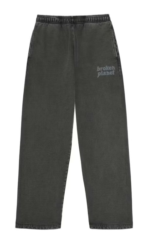 Broken Planet Basics Straight Leg Sweatpants Washed Soot Black