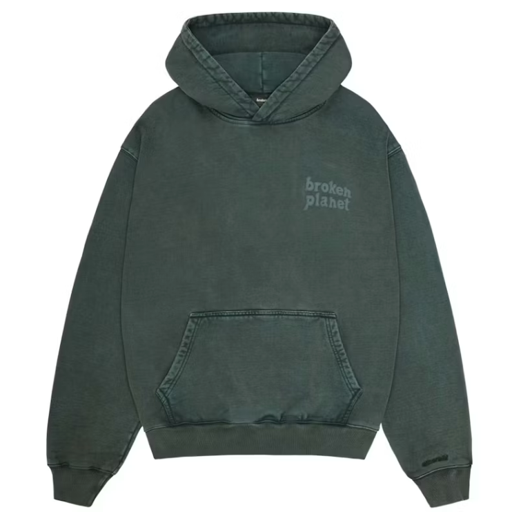 Broken Planet Basics Hoodie Washed Emerald Green