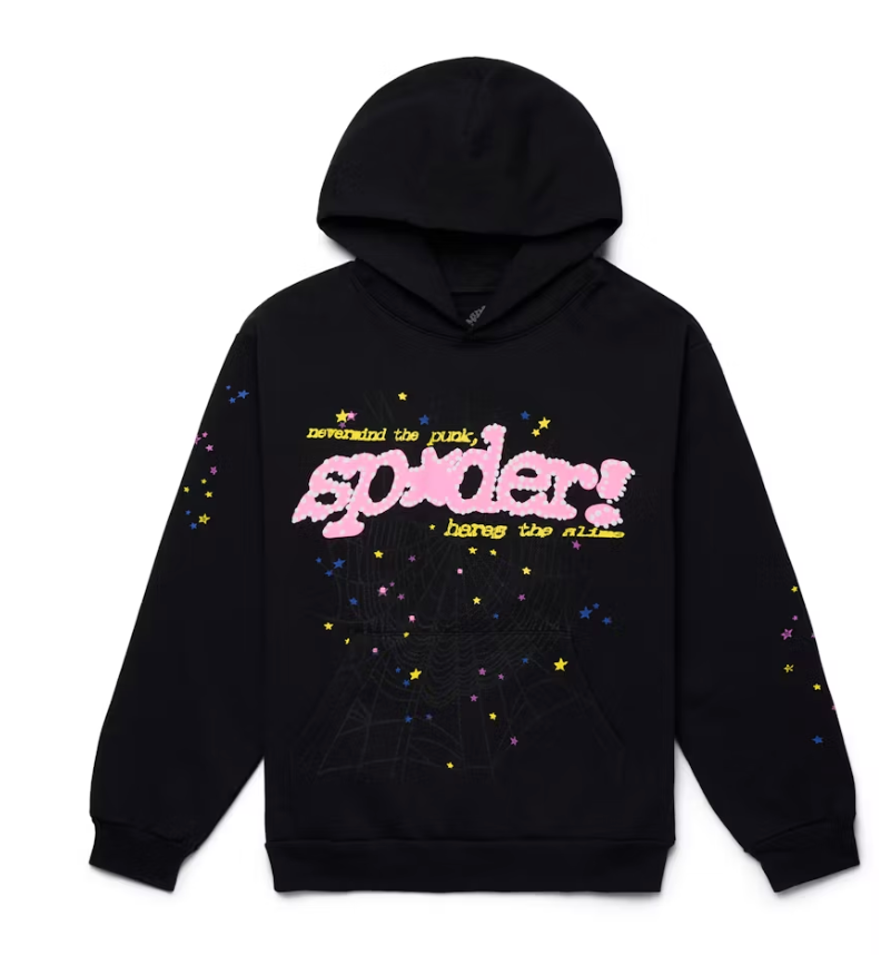 Sp5der P*NK V2 Hoodie Black