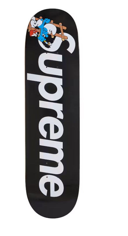 Supreme Smurfs Skateboard Black