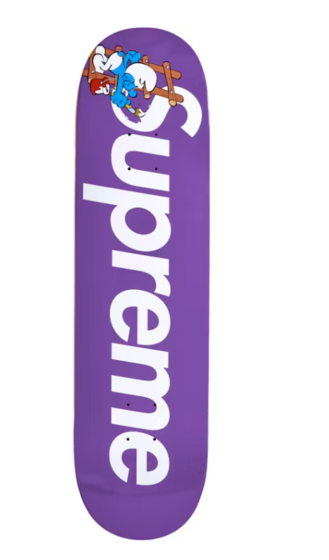 Supreme Smurfs Skateboard Purple