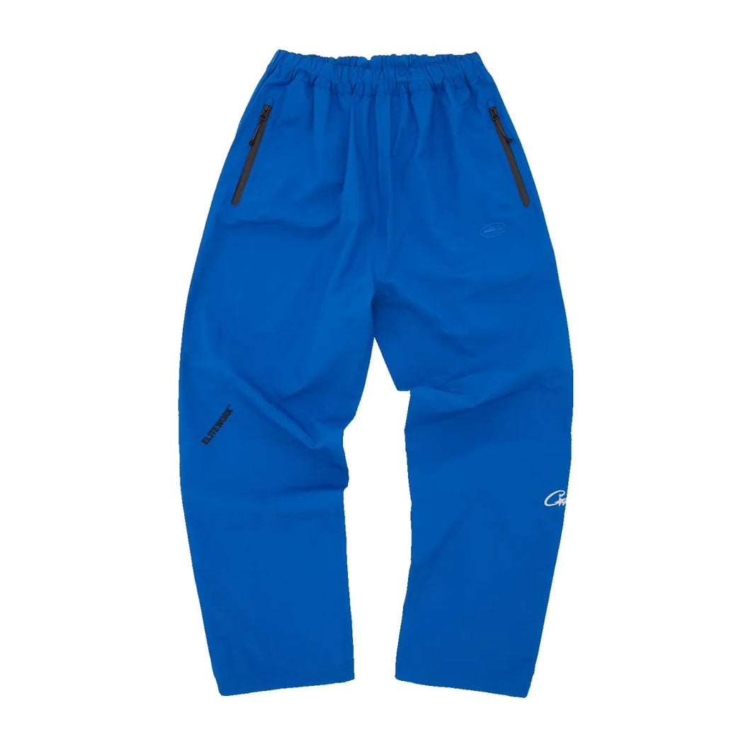 corteiz waterproof shell pant blue