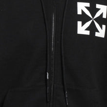 Load image into Gallery viewer, Off-white Zip Up Black Logo Hoodie

