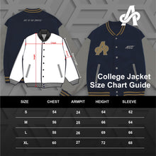 Load image into Gallery viewer, AOTS College Varsity Jacket Black White
